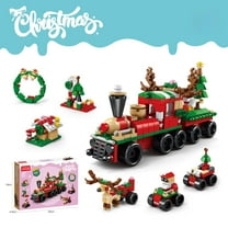 FareFlable Fun Christmas Train Figurine Building Blocks Set, Fun Christmas Tree Hands-on Educational Building Toys, Perfect Christmas Decorations Toy Gifts for All Ages