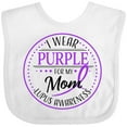 thumbnail image 3 of Inktastic I Wear Purple for my Mom- Lupus Awareness Boys or Girls Baby Bib, 3 of 4