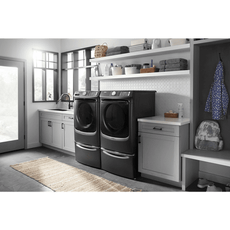 Maytag - Washer/Dryer Laundry Pedestal with Storage Drawer - Volcano Black