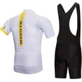 thumbnail image 2 of Men's Quick-Dry Cycling Jersey Set Road Bike Bicycle Shirt Bib Shorts with 9D Gel Pad MTB Riding Clothing Kit, 2 of 13
