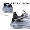 thumbnail image 5 of CHICVOMEY Running Shoes for Men Platform Thick Sole Non Slip Durable Shock Absorbing Air Cushion Breathable Lightweight for Summer Daily Walking & Running Unisex, 5 of 7
