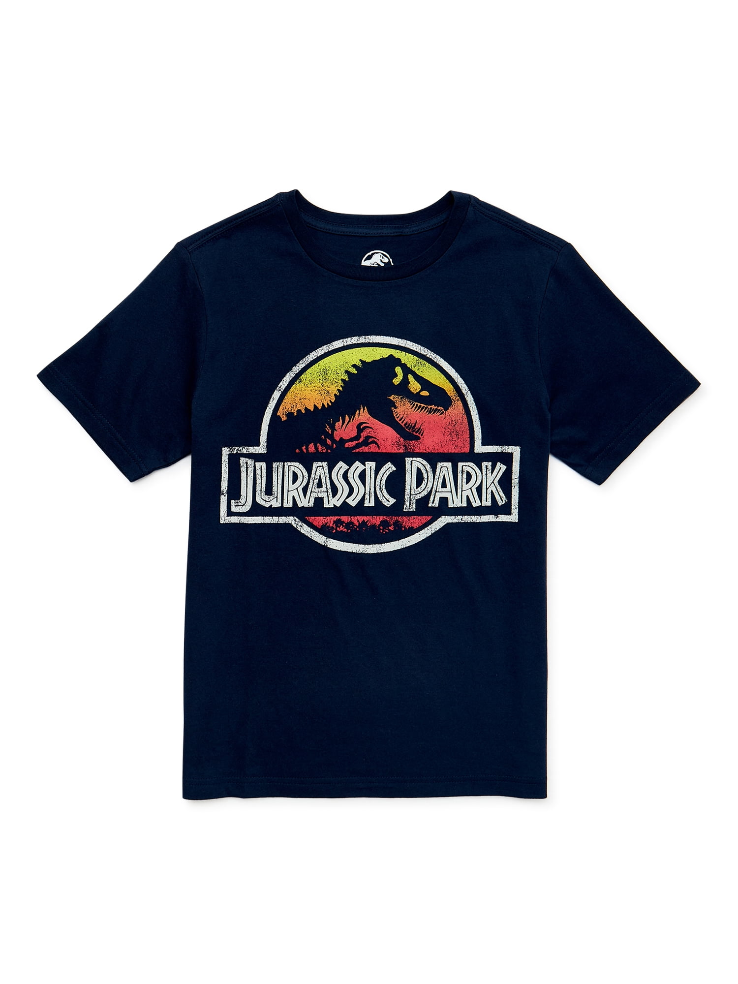 Jurassic Park Boys Logo T-Shirt with Short Sleeves, Sizes 4-18