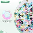 thumbnail image 3 of Uxcell 1200-Pack Lentejuelas Sueltas, Lentejuelas Redondas de 6 mm para Proyectos de Bricolaje/Coser [Transparente], 3 of 6