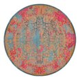 thumbnail image 3 of Unique Loom Medici Collection Area Rug - Coranado (8' Round Blue/Beige), 3 of 7