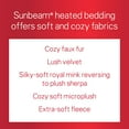 thumbnail image 5 of Sunbeam Heated Electric Microplush Throw Blanket with 3 heat settings, 60" x 50", Royal Blue, 5 of 7