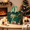 thumbnail image 5 of 2 Pack Extra Large Christmas Gift Bags, Non-Woven Tote Bags with Handles, Reusable Holiday Shopping and Gift Packaging Bags, Light Green, 5 of 5