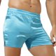 thumbnail image 4 of Pantalones cortos de satén con cintura elástica para hombre, ropa interior de cintura media con abertura lateral, ropa de dormir, bragas para hombre, 4 of 5