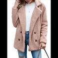 thumbnail image 2 of Abrigos de Invierno para Mujer, de Forro , Piel Sintética, de Oveja, Chaquetas Extragrandes y Modernas, Ropa de Abrigo Cálida Rosa 5XL, 2 of 9