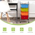 thumbnail image 2 of Topbuy 4 Drawer Cart Storage Container Bins with wheels for Home&School&Office Opaque Multicolor, 2 of 9