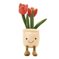 thumbnail image 2 of Divertidas plantas en macetas de felpa realistas novedad planta de dibujos animados muñeco de peluche suave tablero de instrumentos de coche decoració - Rojo 37cm Sunnimix juguetes de peluche, 2 of 8