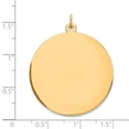 thumbnail image 2 of 14k Yellow Gold Solid Polished Round Disc Charm 39x32mm Wide Pendant Necklace for Women - 3.0 Grams, 2 of 2
