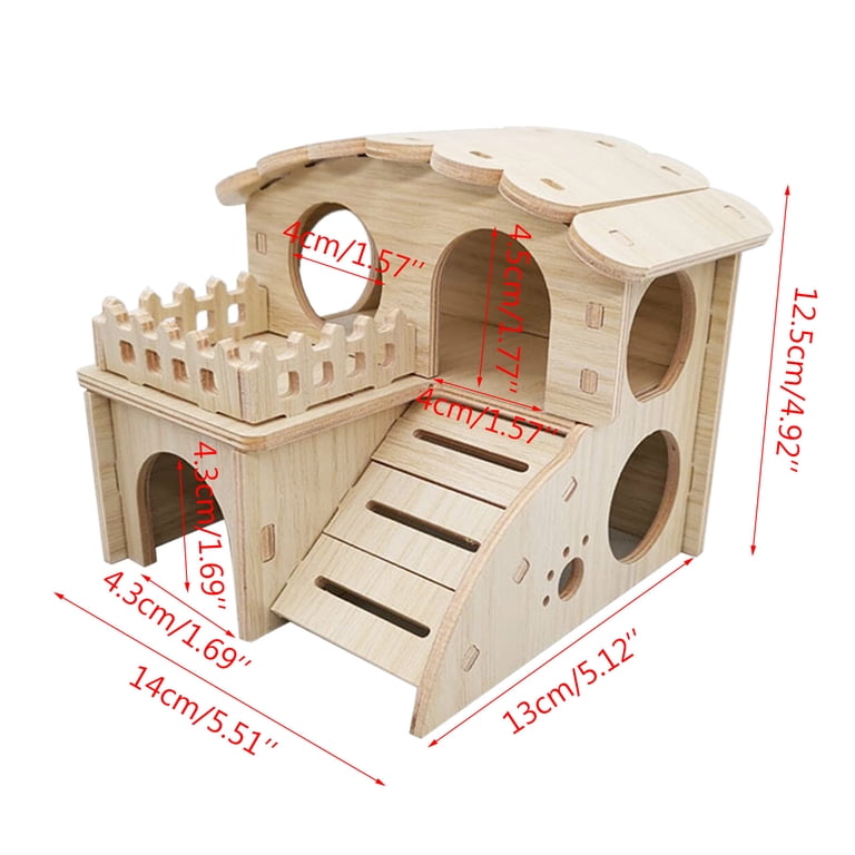 Hamster Digging Box Oliman Large Hamster Maze Wood House Fun Slide ...