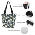 thumbnail image 6 of Kdxio Lilies Flowers Women Reusable Grocery Bags Foldable Ripstop,Reusable Shopping Bags for Shopping,Gym,Gift, 6 of 8