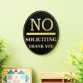 thumbnail image 1 of OUNONA Warning No Soliciting Sign Acrylic Black Door Sign For Shopping Malls 1Pcs, 1 of 6