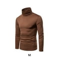 thumbnail image 4 of Minnieouse Camisa térmica de cuello alto para hombre, jersey de Color sólido, ropa interior suave y cómoda para dormir en otoño e invierno, Ropa interior Café METRO, 4 of 6