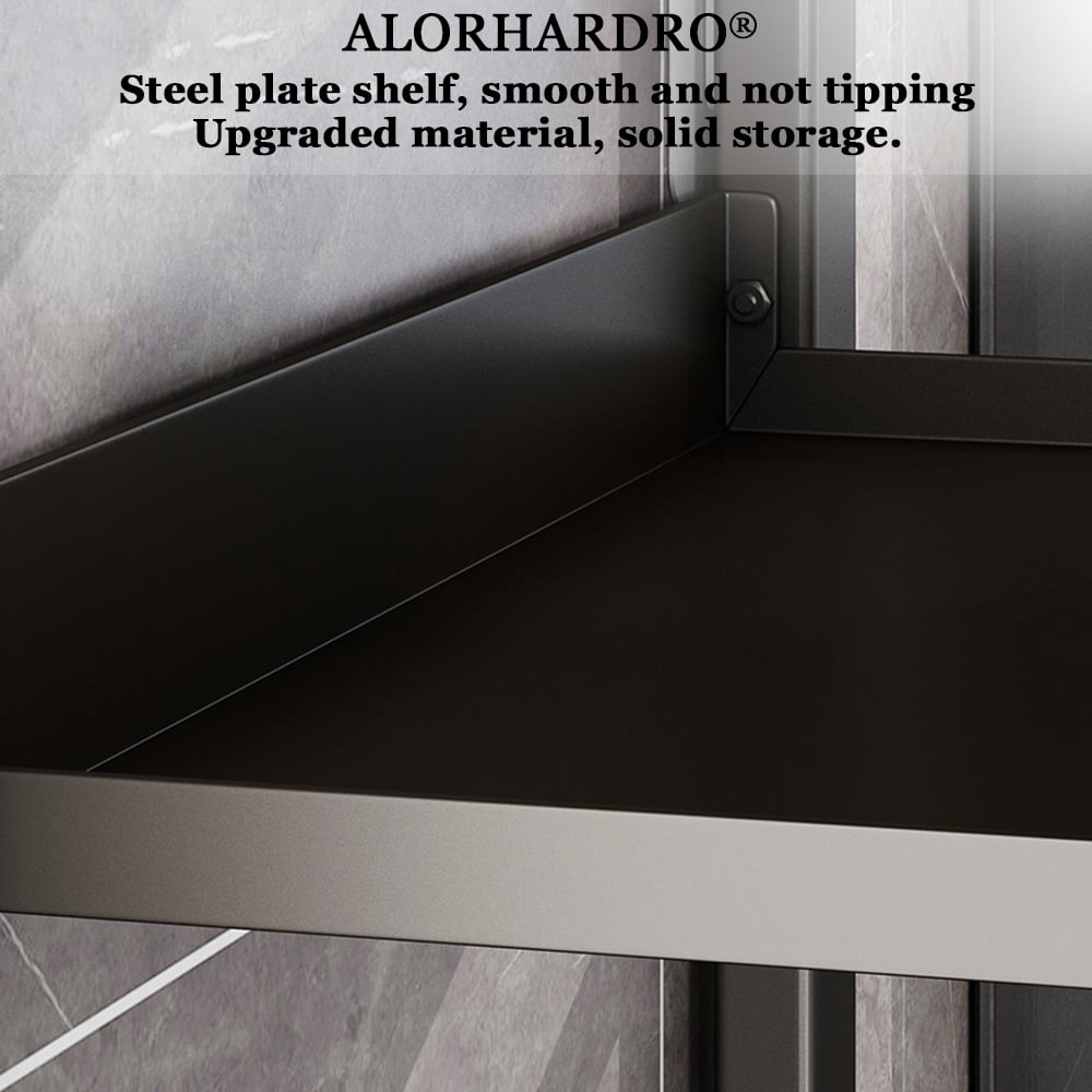 ALORHARDRO Over The Toilet Storage Rack, 3-Tier Metal Bathroom Organizer Stable Freestanding Toilet Rack Storage Shelves Space Saver, White