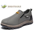 thumbnail image 6 of CHICVOMEY Outdoor Slip-on Sneakers for Men Breathable Leather Upper Non-slip Casual Sneakers for Hiking & Walking Shoes, 6 of 7