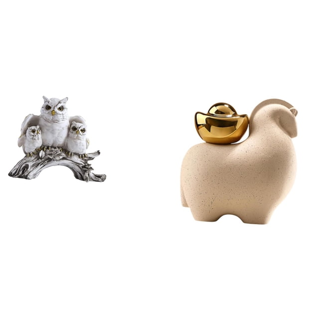 Escultura De Búho Moderna, Adorno De Mesa, Estatua Creativa De Animal Para Sala De Estar, Oficina, Armario, Mesita De Noche, Patio, Decoración Del Hogar, Colección Fengshui