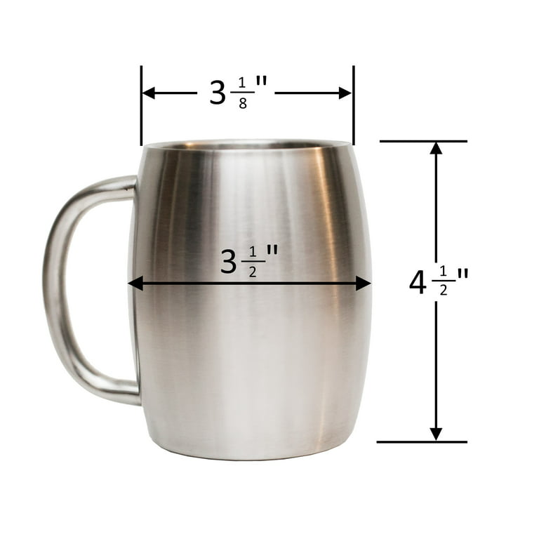 Tru Blu Steel stainless steel coffee mug set of 2-14 oz premium