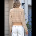 thumbnail image 4 of Cárdigan de Punto Texturizado de Larga con Botones y Bolsillos para Mujer Caqui XL, 4 of 9