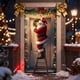 thumbnail image 5 of Christmas Door Sticker Decoration Hanging Cloth Holiday Party Decoration Background Cloth Room Door With Tapestry Cloth, 5 of 6
