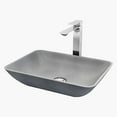 thumbnail image 4 of VIGO Concreto Stone Rectangular Vessel Bathroom Sink and Vessel Faucet in Chrome, 4 of 11
