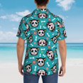 thumbnail image 3 of Lsque Skull Cat pattern Hawaiian Shirt for Men, Unisex Summer Beach Casual Short Sleeve Button Down Shirts-Medium, 3 of 9