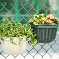 thumbnail image 5 of pdqouc Half Round Imitation Rattan Wall Hanging Planter, Semicircular Wall-Mounted Flower Pot, Decorative Hanging Planter for Indoor Outdoor Balcony Fence Garden Home Decor Supplies, 5 of 7