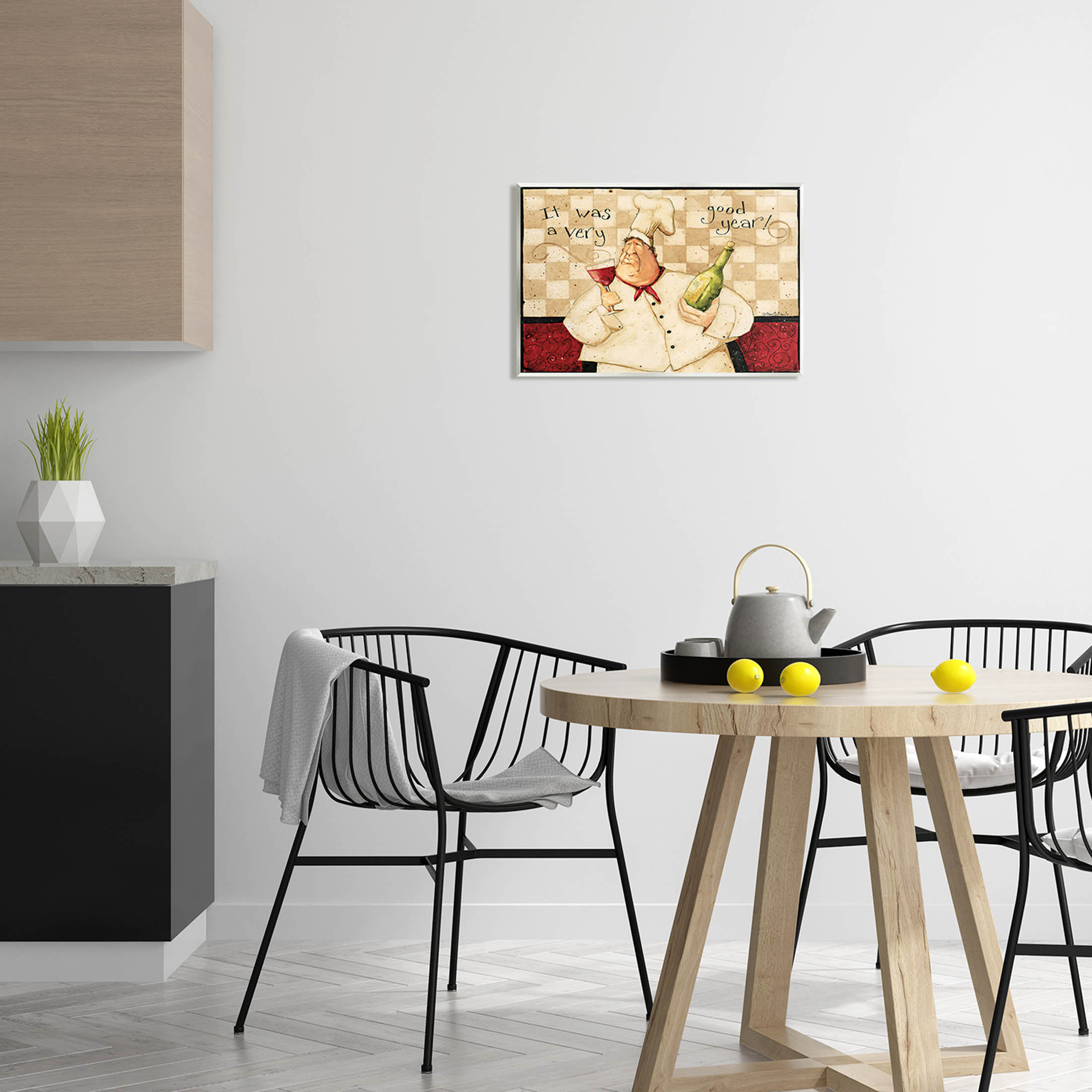 A Very Good Year Chef Wine Phrase Food & Beverage Graphic Art Unframed Art Print Wall Art