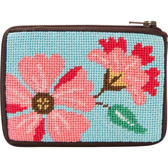 Pink Flowers Coin Purse