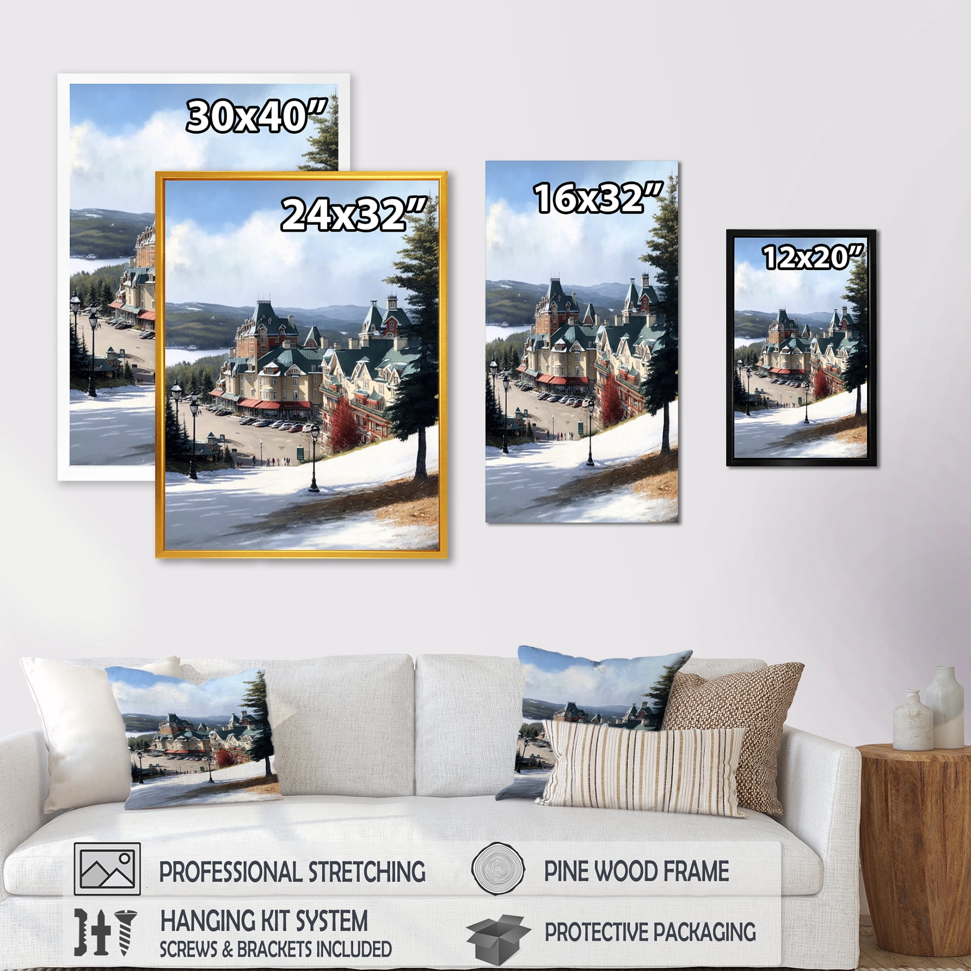 Designart Mont Tremblant Winter Season II Canvas Wall Art