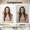 thumbnail image 2 of LED Bathroom Vanity Mirror with Front & Back Lights, Anti-Fog, Dimmable 3 Color Temperatures, Frameless Wall-Mounted Mirror, Vertical/Horizontal, Plug-In or Hardwired, 2 of 10
