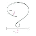 thumbnail image 4 of Bling Jewelry Womens Fine Modern Choker Necklace with V Swirl Ball Shape  Collar Silver, 4 of 4