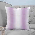 thumbnail image 4 of 18x18 Pillow Covers Set of 2, Light Purple White Throw Pillow Covers Decorative Couch Cushion Case, Gradient Solid Stripes Geometric Microfiber Square Pillowcases for Bedroom Car Living Room, 4 of 7