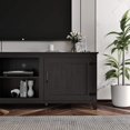 Tv Stand Storage Media Console Entertainment Center,Tradition Black