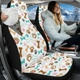 thumbnail image 2 of Uorisanigo Car Seat Cover, 2-Pack Premium Pet Dog Paw Print Car Seat Covers Set Front Seats Only, Flurry Universal Auto Accessories for Auto Trucks Van SUV, Soft & Comfortable, 2 of 7