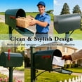 thumbnail image 6 of 4W Rural Mailboxes Galvanized Steel,Jumbo Size,Post-Mount Mailbox in Green, 6 of 10