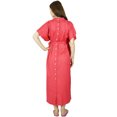 thumbnail image 2 of Bimba Maternity Hospital Kaftan With Belt Rayon Nursing Night Gown, Front & Back Buttons, 2 of 8