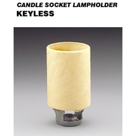 

Leviton 9800 Candle Socket Lampholder Medium Base One-Piece Single Circuit Keyless - Brown