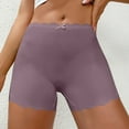 thumbnail image 1 of Women's Panties Product Classification Seamelss Ice Silk Boyshorts with Lace Edge for Smooth Comfort and Solid Color, 1 of 5