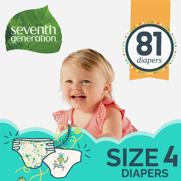 Seventh Generation Size 4, 22-37 lbs Baby Diapers 81 Count - Walmart.com -  Walmart.com Seventh Generation Size 4, 22-37 lbs Baby Diapers 81 Count - Walmart.com -  Walmart.com