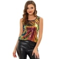thumbnail image 1 of INSPIRE CHIC Camiseta sin mangas con cuello redondo y lentejuelas brillantes para mujer Sirena XS, 1 of 4