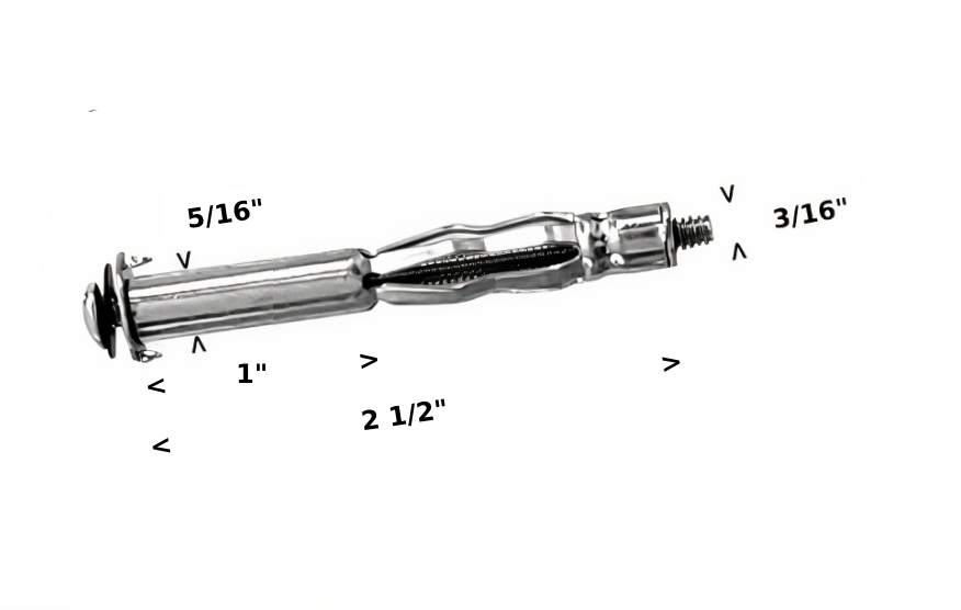 Hollow Wall Anchors 3/16 Long Heavy Duty Drywall Anchors Molly Bolt Zinc ( 50 )
