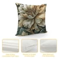 thumbnail image 4 of Orinice  Blue and Ivory White Floral Floral Chinoiserie Style Pillow Covers Cushion Cover Pillow Case Asian Inspired Eurosham Accent Toss Pillowcase Rustic Decor for Sofa Living Room Bedroom White, 4 of 5