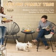 thumbnail image 3 of Devoko 5 Pieces Patio Conversation Set Acapulco Chair PE Rattan Furniture Outdoor Indoor Woven Rope Chair Set with Coffee Table, Black, 3 of 7