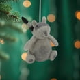 thumbnail image 7 of Gallerie 4.5" Wool Raccoon Christmas Ornament - Gray/Black, 7 of 7