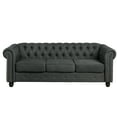 thumbnail image 3 of Morden Fort  Linen Chesterfield Sofa with Button Tufted, Nailhead and Solid Wood Legs for Living Room Grey, 3 of 5