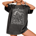 thumbnail image 2 of Fun Aunt Knight Riding Black Cat Shirt, Hear Ye Fun Aunt Has Arrived Tee, Funny Medieval Cat Meme T-Shirt, Cat Lover Auntie Gift, 2 of 9