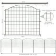 thumbnail image 4 of Sunnydaze Arched Grid 25.5" x 28" Black Steel Decorative Garden Fence Panels (5 Count), 4 of 7