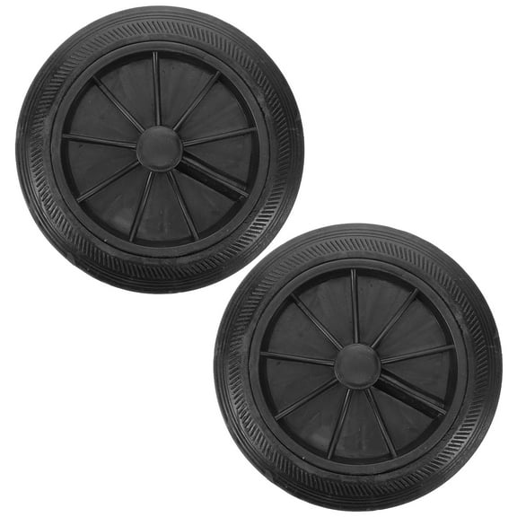 unbranded 2 Pcs Replacement Garbage Can Wheel Trash Container Wheels Car Trashcans Black